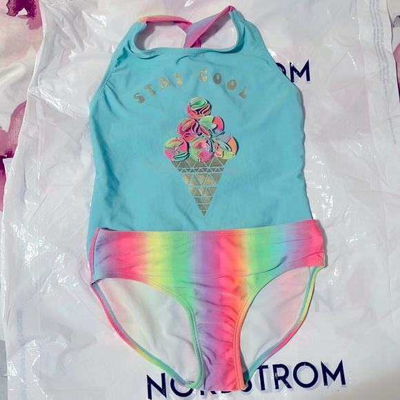 Cat & Jack Other - Cat & Jack brand Rainbow 2 piece girls youth size 8-12 (M-L) swimsuit